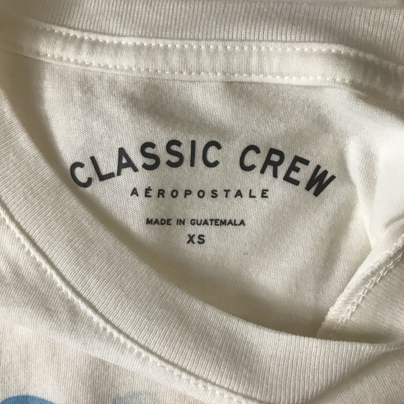 New With Tags White Graphic T-shirt Aeropostale Size XS - Picture 3 of 7
